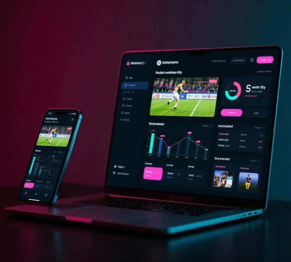 多裝置世界盃直播觀看體驗示意圖